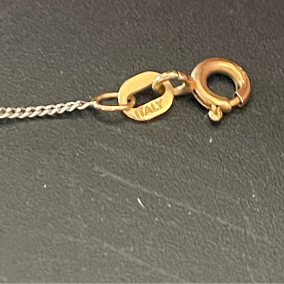 Vecceli Italy Silver and Gold Minimalist Necklace - Picture 3 of 4